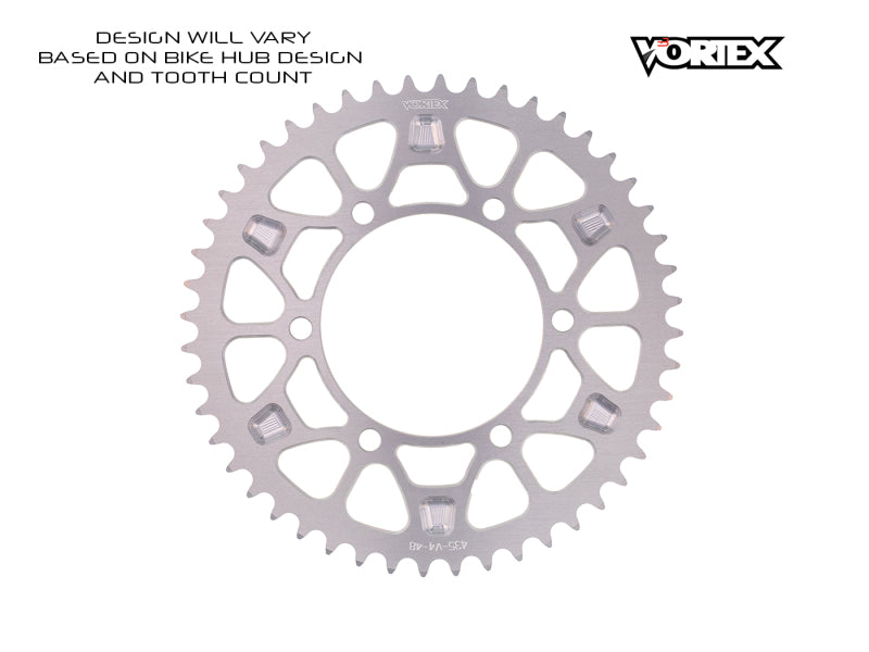 Vortex Racing V4 45 Tooth 520 Rear Sprocket - Silver