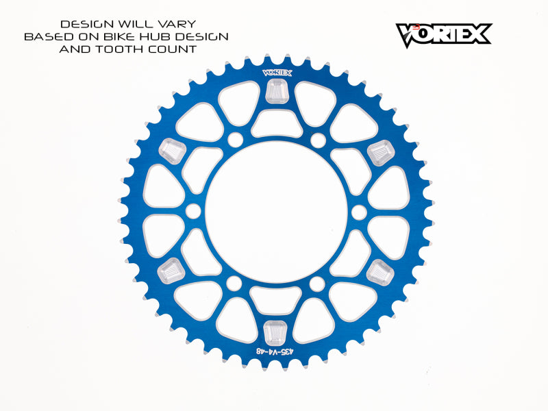 Vortex Racing V4 47 Tooth 520 Rear Sprocket - Blue