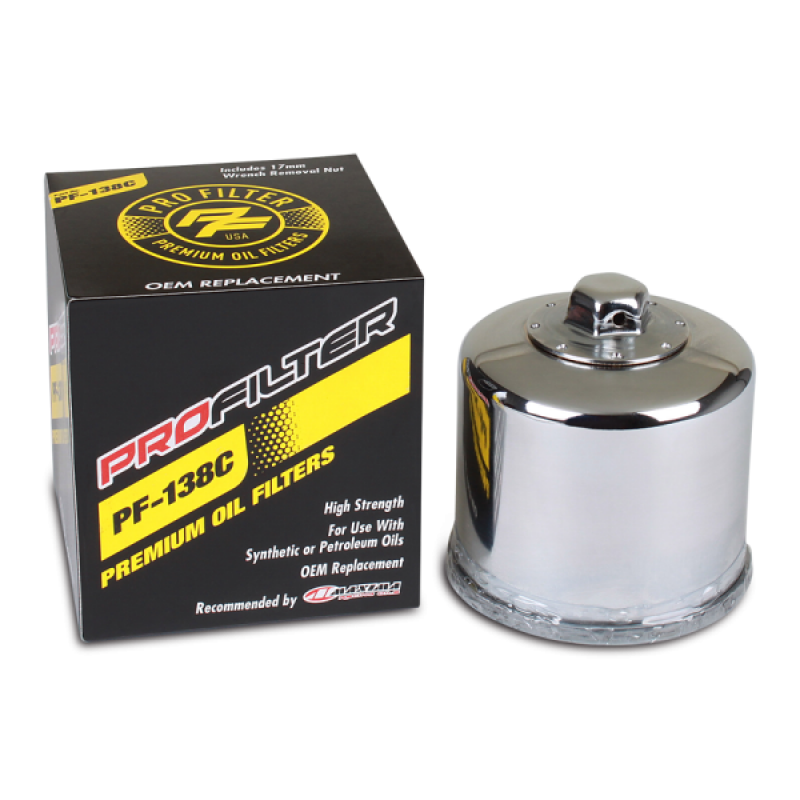 ProFilter Aprilia/Arctic Cat/Kawasaki/Suzuki Spin-On/Chrome/Various Performance Oil Filter
