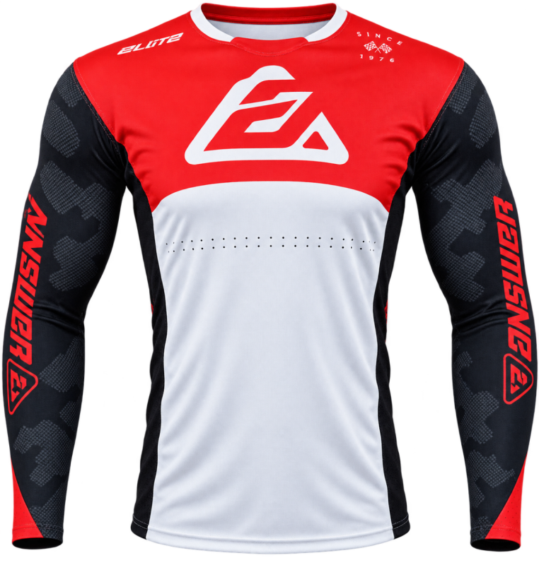 Answer LE Elite Camo Jersey Red/White/Black - Large