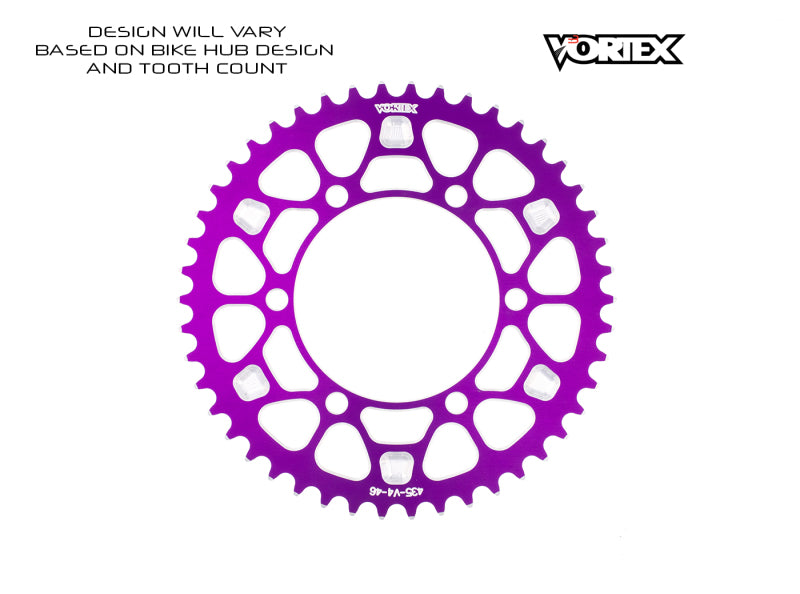 Vortex Racing V4 43 Tooth 520 Sprocket Use w/ 3766 Front - Purple