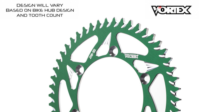 Vortex Racing 37 Tooth 520 Rear Sprocket - Green