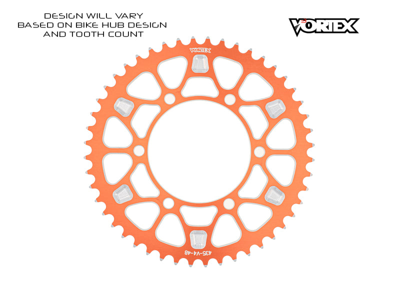 Vortex Racing V4 40 Tooth 520 Rear Sprocket - Orange
