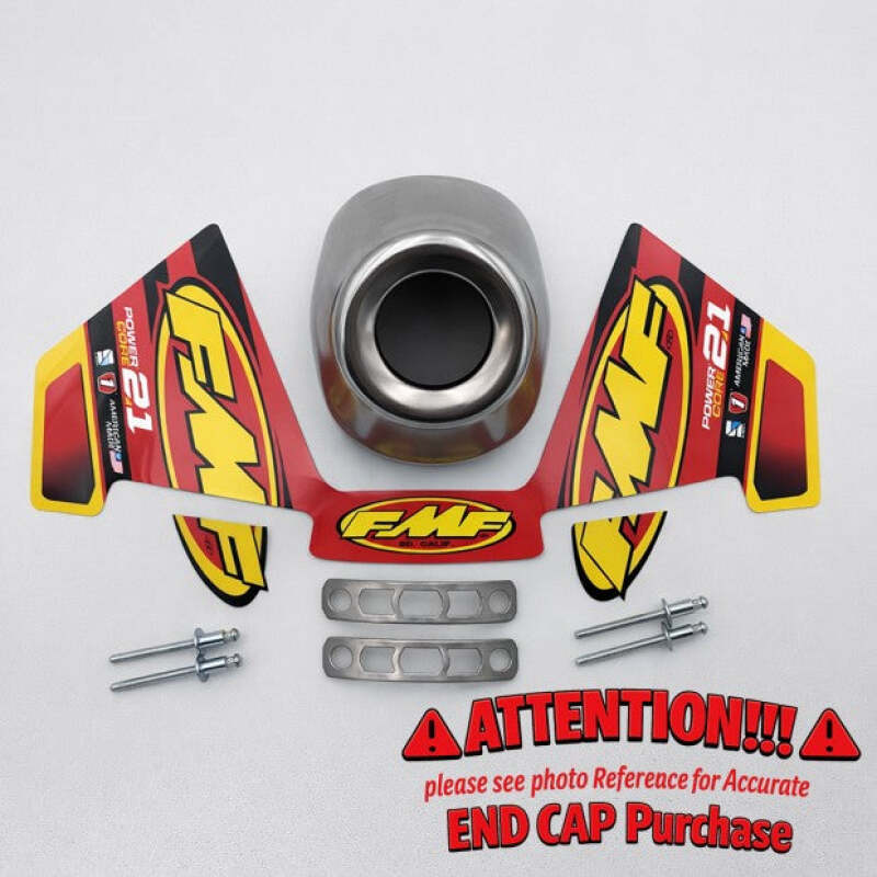 FMF Racing P-CORE 2.1 REPLACEMENT SLASH CUT S/S REAR CONE CAP-1.145 inch