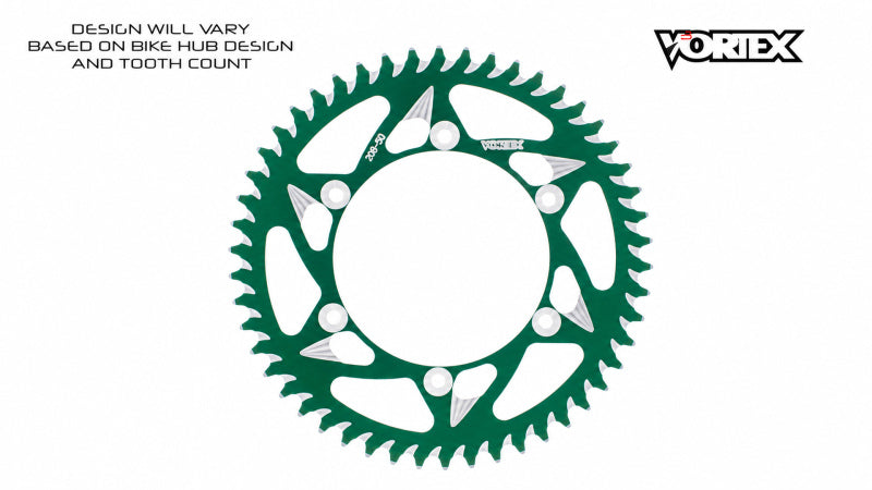 Vortex Racing 44 Tooth 520 Rear Sprocket - Green