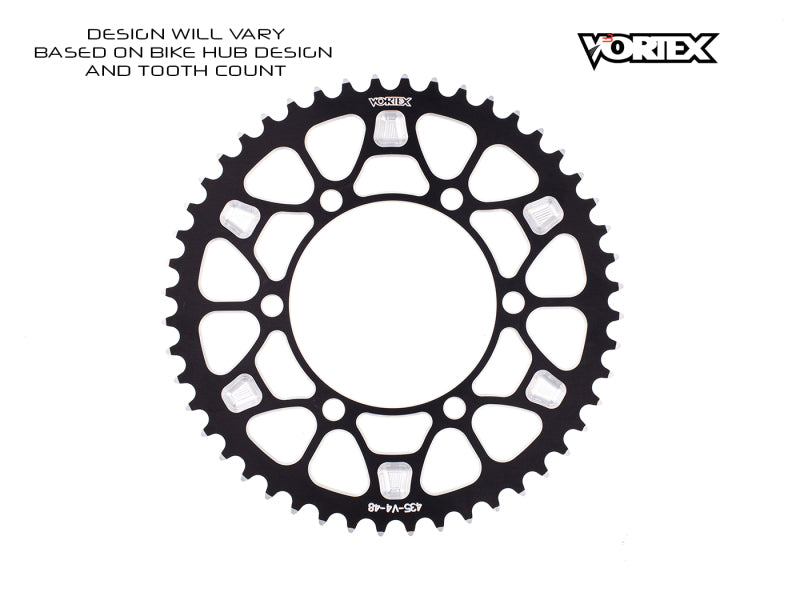 Vortex Racing V4 47 Tooth 520 Rear Sprocket - Black
