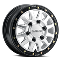 Raceline A14SB Alpha 15x7in /  BP / 25mm Offset / 68mm Bore - Hyper Silver w/Black Ring