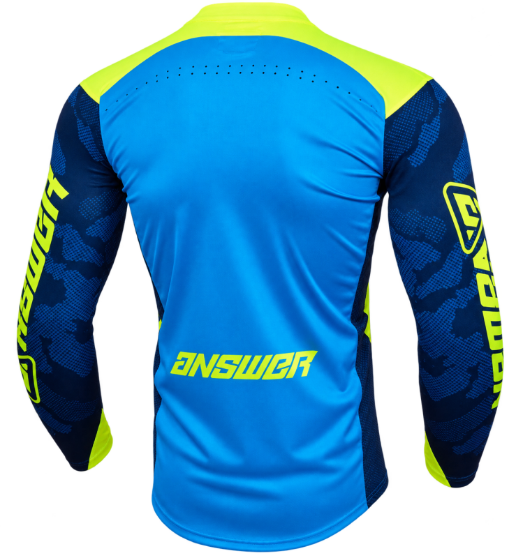 Answer LE Elite Camo Jersey Cyan/Hyper Acid/Black - XS