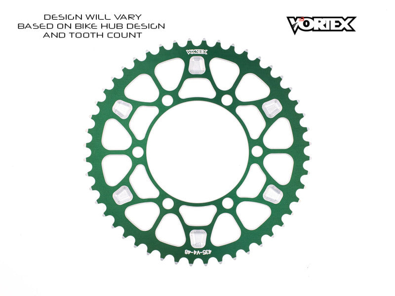 Vortex Racing V4 43 Tooth 520 Sprocket Use w/ 3766 Front - Green
